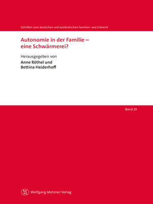 cover image of Autonomie in der Familie – eine Schwärmerei?